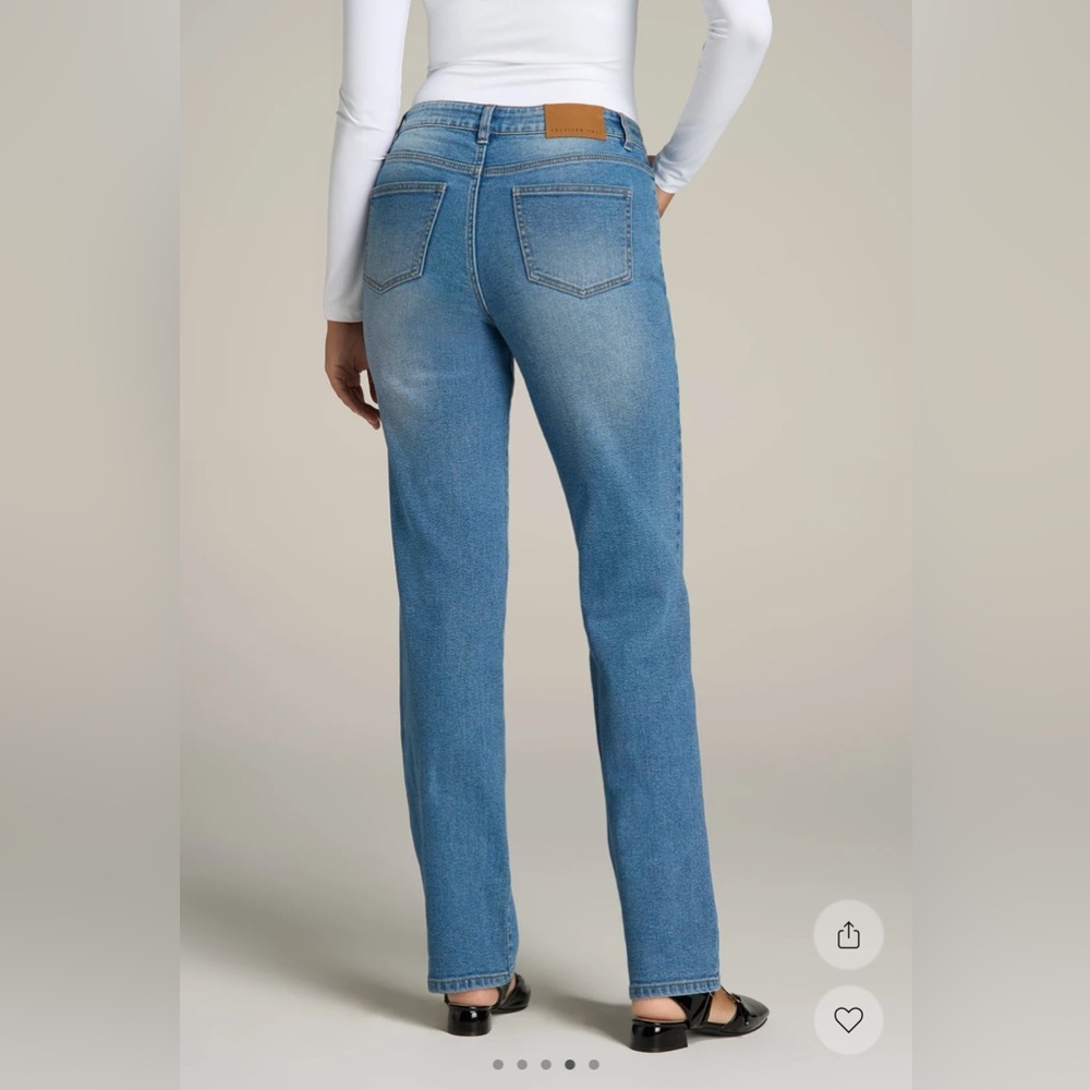 High-Rise Straight Stretch Women's Jeans - Size 32/35 Length - Picture 2 of 6